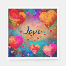 バレンタインデーヴィンテージハート パーソナライズされた スタンダードランチョンナプキン