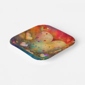 バレンタインデーヴィンテージハート パーソナライズされた ペーパープレート (傾斜あり)