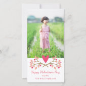 バレンタインデーヴィンテージハート&ベリー写真 シーズンカード (正面)