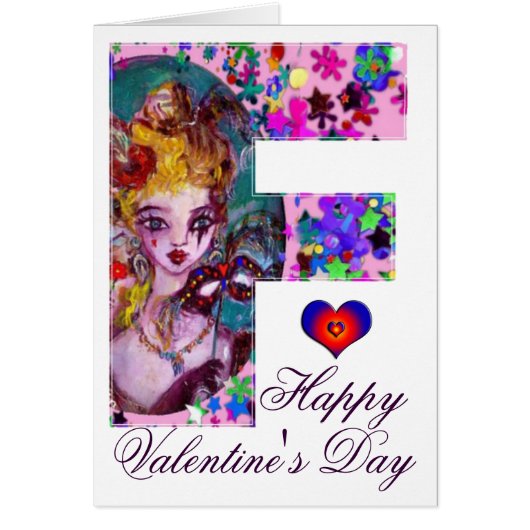 バレンタインデーヴェネチアンマスカレードモノグラムF文字 (正面)