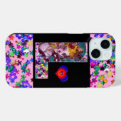バレンタインデーヴェネチアンマスカレードモノグラムF文字 Case-Mate iPhoneケース (裏面 (横))
