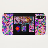 バレンタインデーヴェネチアンマスカレードモノグラムF文字 Case-Mate iPhoneケース (裏面(横))