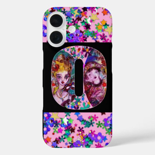 バレンタインデーヴェネチアンマスカレードモノグラムO文字 Case-Mate iPhoneケース (裏面)