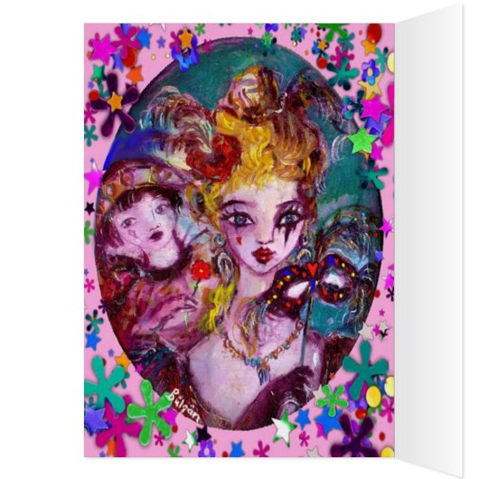 バレンタインデーヴェネチアンマスカレードモノグラムX文字 (内側 (左))