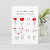 バレンタインデー一緒にカード サンキューカード (スタンド正面)