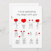 バレンタインデー一緒にカード サンキューカード (正面/裏面)