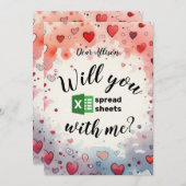 バレンタインデー一緒にシーツを広げてくれる? シーズンカード (正面/裏面)