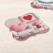 バレンタインデー中世紀コースターモダンセット ペーパーコースター (アングル)