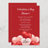 バレンタインデー事業/チャリティー 招待状 (正面/裏面)