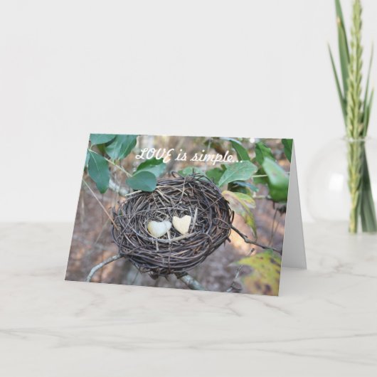 バレンタインデー付き/ 2ハート型の卵の内側 シーズンカード (正面)