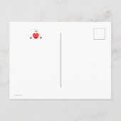 バレンタインデー保持ハート ポストカード (裏面)