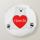 バレンタインデー保持ハート ラウンドクッション (裏面)