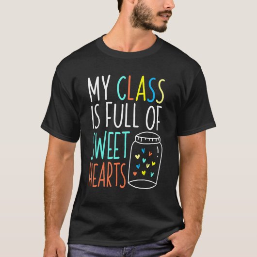 バレンタインデー先生ラブマイスウィート学生愛 Tシャツ (正面)