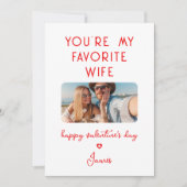 バレンタインデー写真あなたは私の妻お気に入りの シーズンカード (正面)