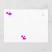 バレンタインデー写真はっきりしたXOXOモダンハート シーズンポストカード (裏面)