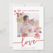 バレンタインデー写真ホリデーカード シーズンカード (正面)