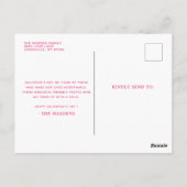 バレンタインデー写真休日の詩パーソナライズされた ポストカード (裏面)