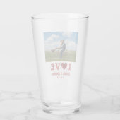 バレンタインデー写真可愛いカップルハート愛 タンブラーグラス (裏面)