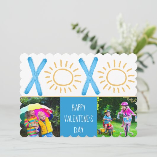 バレンタインデー写真可愛いキッズサニーキソ シーズンカード (スタンド正面)