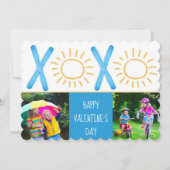 バレンタインデー写真可愛いキッズサニーキソ シーズンカード (正面)