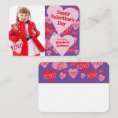 バレンタインデー写真教室XOXO Sweethearts ノートカード (正面/裏面)