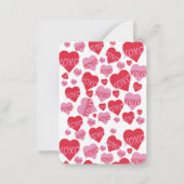 バレンタインデー写真教室XOXO Sweethearts ノートカード (裏面)