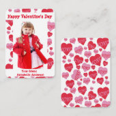 バレンタインデー写真教室XOXO Sweethearts ノートカード (正面/裏面)