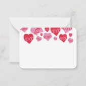 バレンタインデー写真教室XOXO Sweethearts ノートカード (裏面)