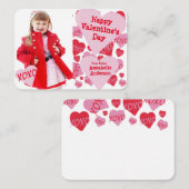 バレンタインデー写真教室XOXO Sweethearts ノートカード (正面/裏面)