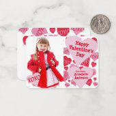 バレンタインデー写真教室XOXO Sweethearts ノートカード (正面/裏面インサイチュ)