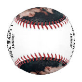 バレンタインデー写真野球 野球ボール (裏面)