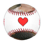 バレンタインデー写真野球 野球ボール (裏面)