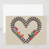 バレンタインデー列車 鉄道ハート 招待状 (正面/裏面)