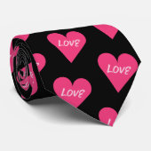 バレンタインデー南流ピンクラブキャンディハート ネクタイ (ロール)