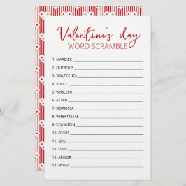 バレンタインデー単語スクランブルゲームパーティーゲーム