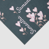 バレンタインデー名パーソナライズされたハート花 薄葉紙 (詳細)