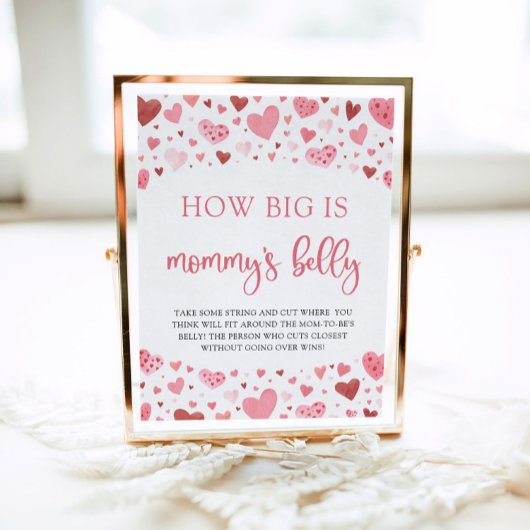 バレンタインデー大きいママの腹のシャワーゲーム ポスター