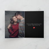 バレンタインデー夫婦愛フォトブラックバレンタイン カード (内部)