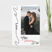 バレンタインデー夫婦愛フォトホワイトバレンタイン カード (正面)