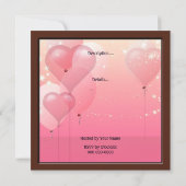 バレンタインデー女性のカーボーイウェスタンパーティの招待状 招待状 (裏面)