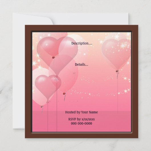 バレンタインデー女性のカーボーイウェスタンパーティの招待状 招待状 (裏面)