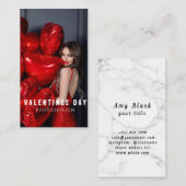 バレンタインデー女性ガールフォトセッションビジネスC 名刺 (正面/裏面)