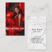 バレンタインデー女性ガールフォトセッションビジネスC 名刺 (正面/裏面)