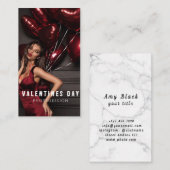 バレンタインデー女性ガールフォトセッションビジネスC 名刺 (正面/裏面)
