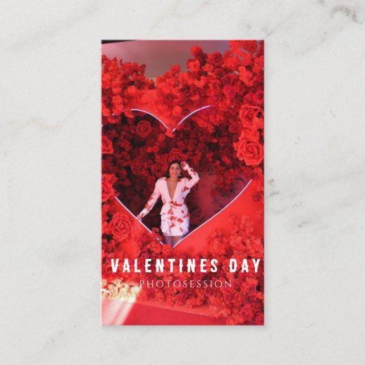 バレンタインデー女性写真集 名刺 (正面)