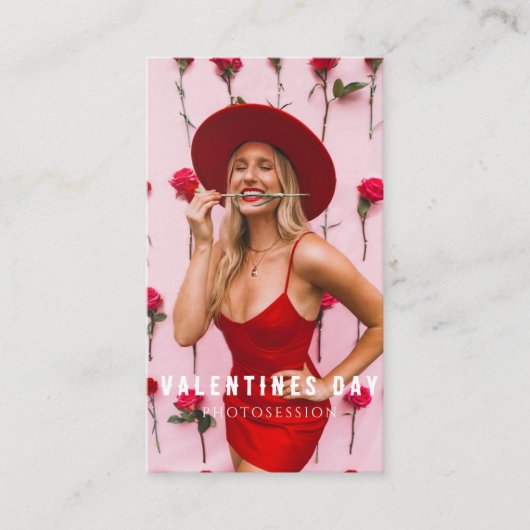 バレンタインデー女性写真集 名刺 (正面)