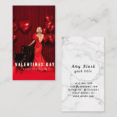 バレンタインデー女性女性写真会事業 名刺 (正面/裏面)