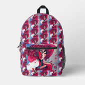 バレンタインデー女神 プリントバックパック (正面)