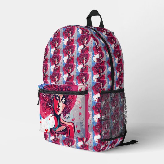 バレンタインデー女神 プリントバックパック (裏面右端)