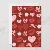 バレンタインデー妊娠の発表エンジェルレッド 案内状 (裏面)